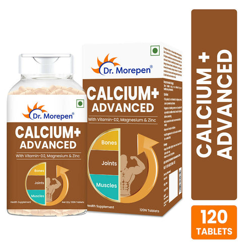 Dr. Morepen Calcium+ Advanced Tablets with Vitamin | D2 Magnesium & Zinc